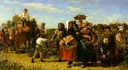 Jules Breton The Vintage at the Chateau Lagrange oil on canvas